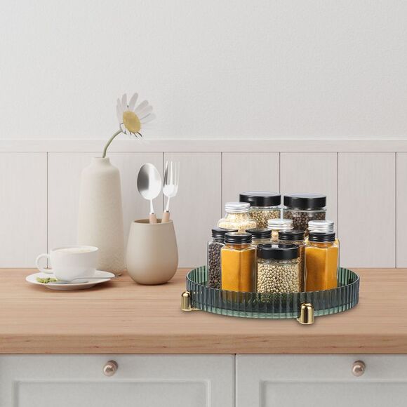 Lazy Susan Turntable Large Rotating Spice Racks Kitchen Organizer 11.02" Green - Picture 6 of 6